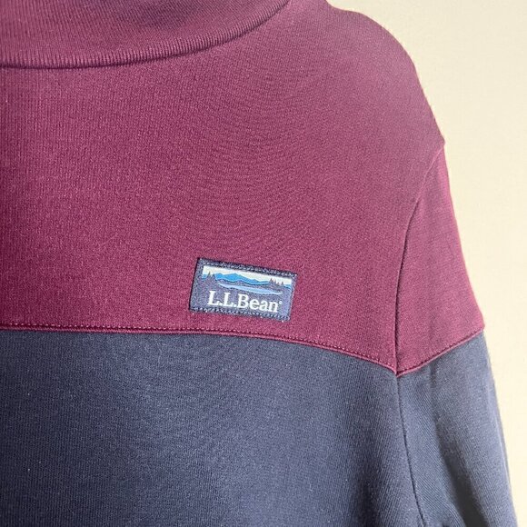 L.L. Bean striped rugby mock neck pullover tunic - Picture 2 of 5